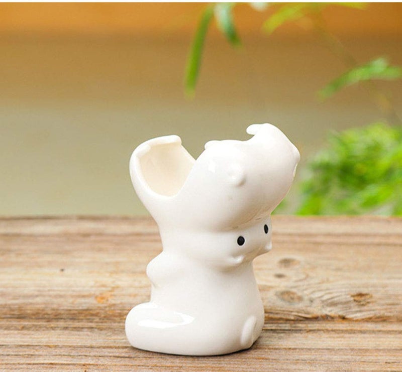 MONMOB Succulent Pot Planters Outdoor Decor Outdoor Planter Plants Patio Balcony Yard Lawn Ornament Home Office Room Decor Gardening Gifts (5" Hippo) - Image 4